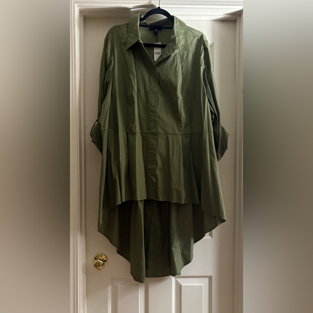 Olive green high low top